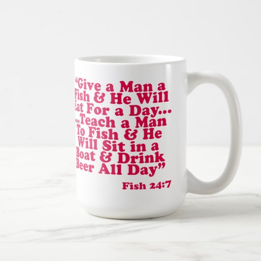 Unterrichten Sie einen Mann zu fischen Kaffeetasse (Rechts)