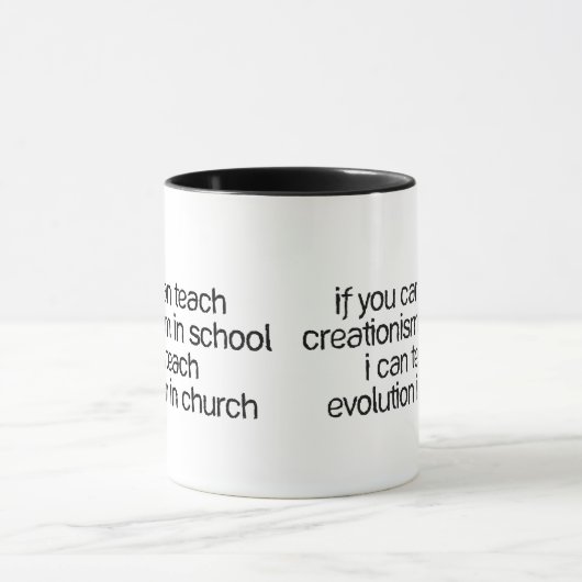 Unterrichten Sie Evolution in der Kirche Tasse (Zentrum)