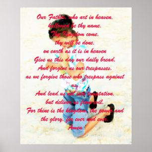 Unterrichten Sie uns zu beten ...... Poster