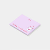 Unterrichten von rosa Herzen Post-it Klebezettel (angewinkelt)