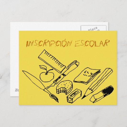 Unterrichtsmaterialien zur Einladung zur Schulanme (Vorne/Hinten)