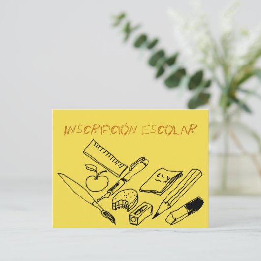 Unterrichtsmaterialien zur Einladung zur Schulanme (Stehend Vorderseite)