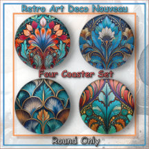 UNTERSATZ-SET (4) - Retro Art Deco Nouveau