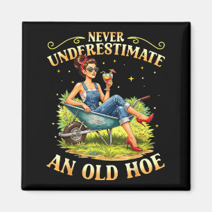 Unterschätze einen alten Gärtner, der Vintage-Gart Magnet