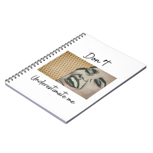 "Unterschätze mich nicht", Design Notizblock (Linke Seite)