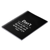 Unterschätze mich nicht notizblock (Linke Seite)