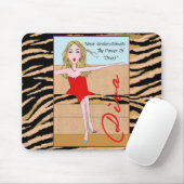 "Unterschätze nie den Power von Kleid!" Mousepad (Mit Mouse)