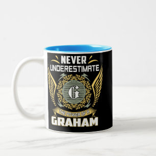 Unterschätze nie die Macht eines Graham Zweifarbige Tasse