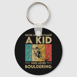 Unterschätze nie ein Kind Lustiger Boulderstein Kl Schlüsselanhänger