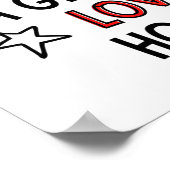 Unterschätze nie ein Mädchen, das Hockey Lieben. Poster (Ecke)