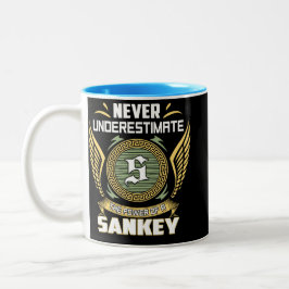 Unterschätze niemals die Macht eines Sankey Zweifarbige Tasse