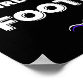 Unterschätze niemals ein Liebe, das Fußball spielt Poster (Ecke)