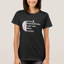 Unterschätze niemals ein Mädchen, das Basketball s
