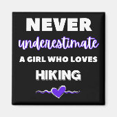 Unterschätze niemals ein Mädchen, das Lieben wande Magnet (Vorne)