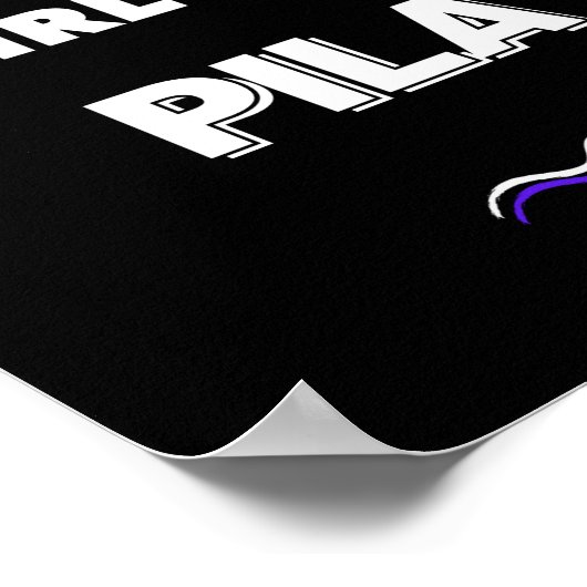 Unterschätze niemals ein Mädchen, das von Lieben g Poster (Ecke)