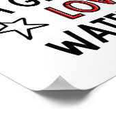 Unterschätze niemals ein Mädchen, das Wasserpolo L Poster (Ecke)