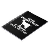 Unterschätze niemals eine Frau, die Ziegen liebt, Notizblock (Linke Seite)