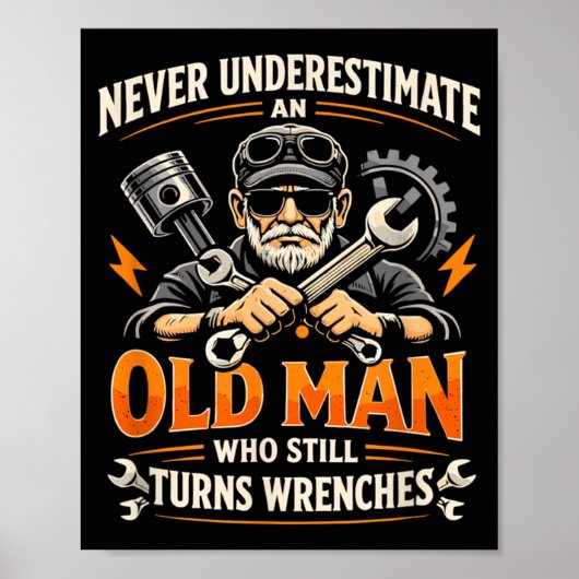 Unterschätze niemals einen alten Mann, der sich no Poster (Vorne)