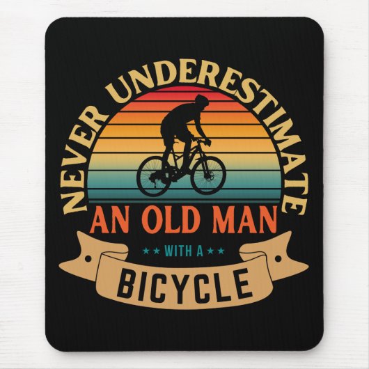 Unterschätze niemals einen alten Mann mit einem Fa Mousepad (Vorne)