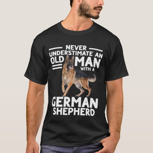 Unterschätze niemals einen alten Mann mit einem Hu T-Shirt (Vorderseite)