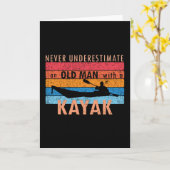 Unterschätze niemals einen alten Mann mit Kajak Karte (Gelbe Blume)