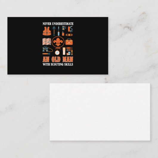 Unterschätze niemals einen alten Mann mit Pfadfind Mitteilungskarte (Vorne/Hinten)