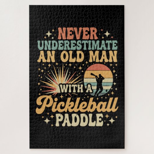 Unterschätze niemals einen alten Mann mit Pickleba Puzzle (Vertikal)