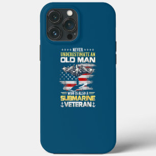 Unterschätze niemals einen alten Mann U-Boot Veter iPhone 13 Pro Max Hülle