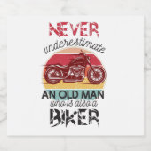 Unterschätzen Alte Fahrer nie Bierflaschenetikett (Einzelnes Label)