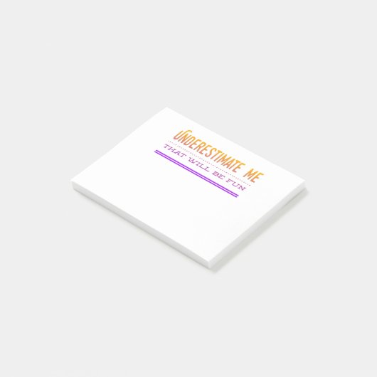 Unterschätzen Sie mich, dass Spaß machen wird Post-it Klebezettel (angewinkelt)