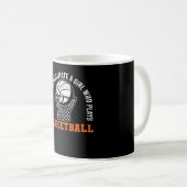 Unterschätzen Sie nie ein Mädchen, das Basketball  Kaffeetasse (VorderseiteRechts)