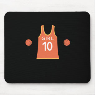 Unterschätzen Sie nie ein Mädchen, das Basketball Mousepad