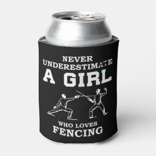 Unterschätzen Sie nie ein Mädchen, das Lieben witz Dosenkühler