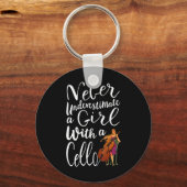 Unterschätzen Sie nie ein Mädchen mit einem Coolen Schlüsselanhänger (Vorderseite)