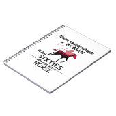 Unterschätzen Sie nie ein weibliches Pferd in den  Notizblock (Linke Seite)