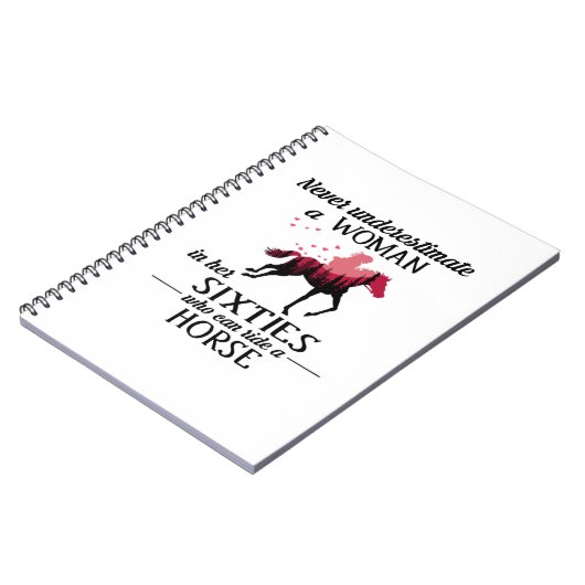 Unterschätzen Sie nie ein weibliches Pferd in den  Notizblock (Linke Seite)