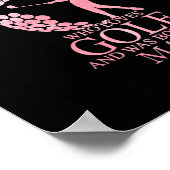 Unterschätzen Sie nie eine Frau, die Golf und in L Poster (Ecke)