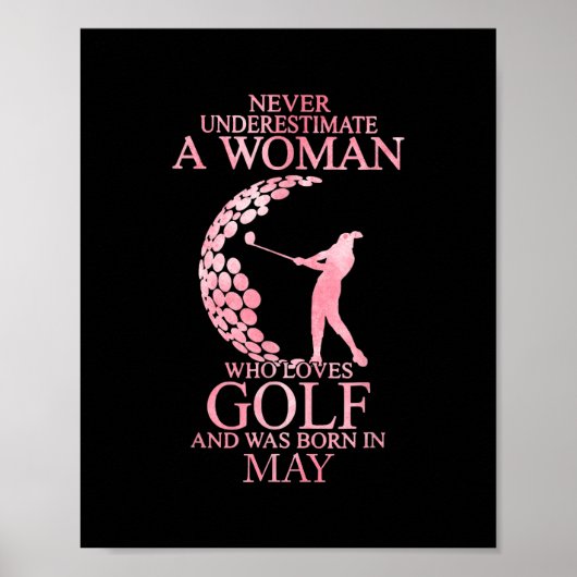 Unterschätzen Sie nie eine Frau, die Golf und in L Poster (Vorne)