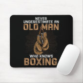 Unterschätzen Sie nie einen alten Mann, der Boxspa Mousepad (Mit Mouse)