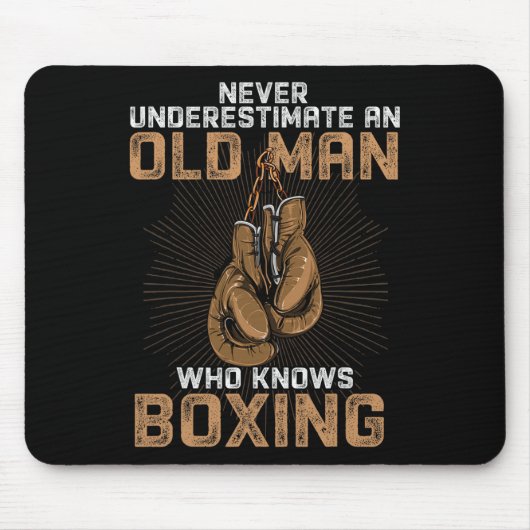 Unterschätzen Sie nie einen alten Mann, der Boxspa Mousepad (Vorne)