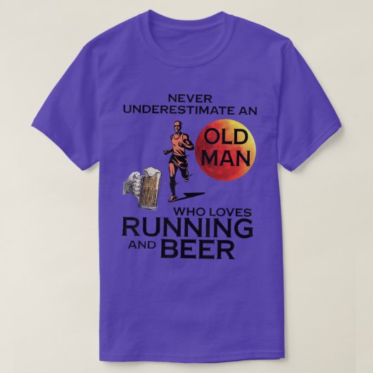 Unterschätzen Sie nie einen alten Mann, der Lieben T-Shirt (Design vorne)