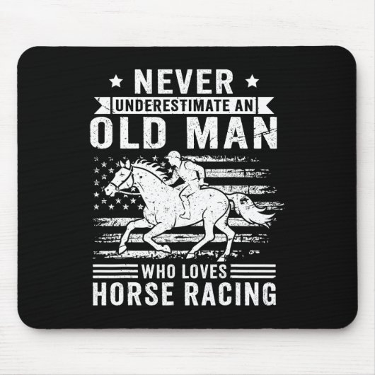Unterschätzen Sie nie einen alten Mann, der Racing Mousepad (Vorne)