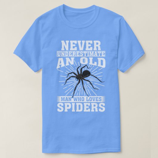 Unterschätzen Sie nie einen alten Mann, der Spider T-Shirt (Design vorne)