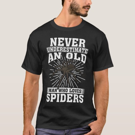 Unterschätzen Sie nie einen alten Mann, der Spider T-Shirt (Vorderseite)