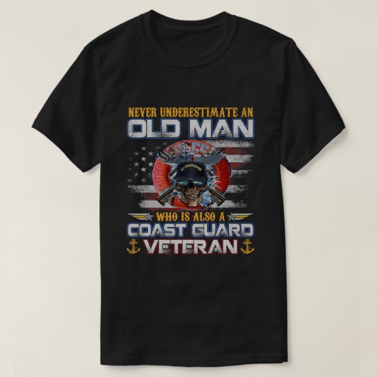 Unterschätzen Sie nie einen alten Mann in den USA T-Shirt (Design vorne)