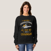Unterschätzen Sie nie einen alten Mann Lumberjack Sweatshirt (Vorne ganz)