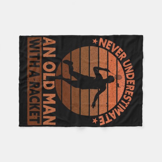 Unterschätzen Sie nie einen alten Mann mit einem R Fleecedecke (Vorderseite (Horizontal))