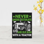 Unterschätzen Sie nie einen alten Mann mit einem T Karte (Gelbe Blume)