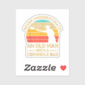 Unterschätzen Sie nie einen alten Mann mit einer C Aufkleber (Blatt)