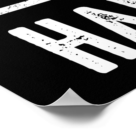 Unterschätzen Sie nie einen alten Mann mit Hammrad Poster (Ecke)